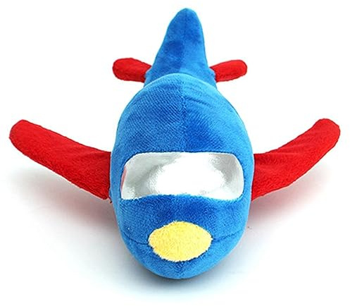 KIMISS Pet Cat Dog Chew Toy - Airplane Shape Squeaky Sound Interactive Tooth Grinding Toy for Fun and Playtime