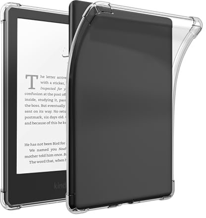 Vancle Hülle für 7 Kindle Paperwhite 2024 (12. Generation) / Kindle Colorsoft Signature Edition 2024, Stoßfest Kratzfest Gehäuse Transparente TPU Schutzhülle, eReader Zubehör für Kindle Hülle 7 Zoll
