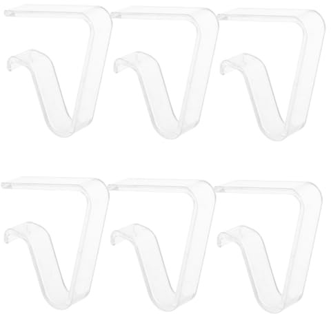 TOPPERFUN 6piezas Clips para Manteles Transparentes Grandes De Antideslizantes para Exterior Interior Sujetador De Mesa Resistente para Cocina Picnic y Restaurantes