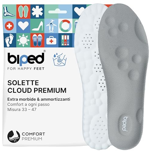 biped plantillas Cloud extra suaves para deporte, uso diario y calzado laboral – Plantillas ortopédicas amortiguadoras con cojín de talón – Espuma masajeadora z2938(grey,42-44)