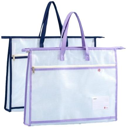 Oaygat 2 Piece Art Portfolio Storages Case A3 Artist-Grade Painting Storage Bag Waterproof Portfolio Folder Artwork Storage Bags Painting & Board Storages Bags Artwork Folder