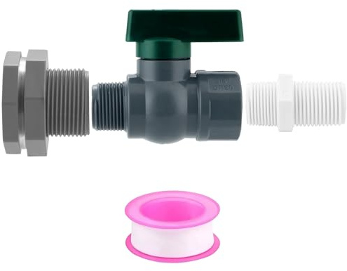 Set completo di beccucci per barili di pioggia con adattatori per valvole a sfera in PVC da 3/4 di pollice per serbatoi d'acqua Accessori per irrigazione da giardino
