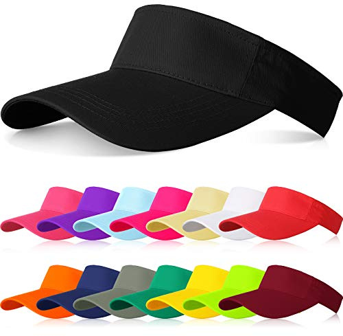 Syhood 15-Piece Multi Color Classic Sun Visor Hats for Women & Men (Adjustable, Sports, Casual, All Seasons)