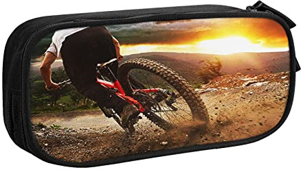 Astuccio Portamatite Grande Capacità Fantastico corridore in mountain bike in discesa Astucci Cancelleria Ufficio Di Scuola Studenti Ragazza Ragazzo Bambini