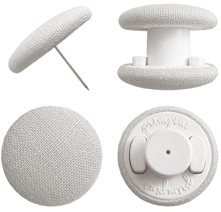Primpins Duvet Clips - Classic Linen Collection - Locking Pin Fasteners - Keeps Comforter from Shifting in Cover (Set of 4, Light Grey)