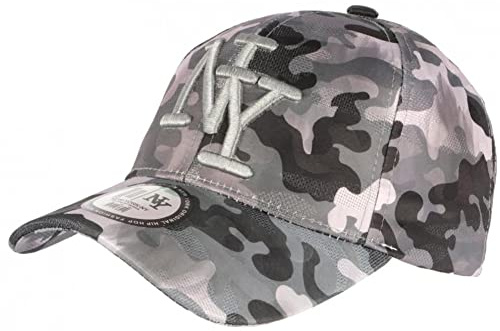 Casquette NY Camouflage Grise et Noire Fashion Army Baseball Kaska