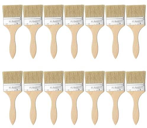 CHUEHKAK 14 Stück Pinsel Lasur Holz 205 x 75mm Lackpinsel für Lacke, Lasurpinsel Außen, Malerpinsel Set, Flachpinsel Pinselset Maler, für Farben, Streichen, Werkstatt, Gartenarbeiten, DIY