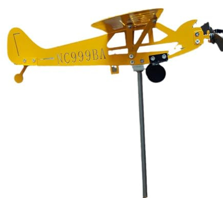 Flugzeug Wetterfahne, Metall Windmühle,Wetterwagen Wetterfahne,Wetterfahne für Hof,Eisen Edelstahl Outdoor Wind Spinner,Windmühle für Garten Rasen Hof, Windfahne Messwerkzeuge für Gartendekoration