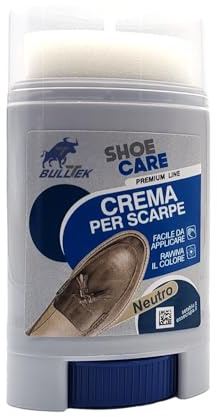 Crema nutritiva para zapatos de piel, emulsión natural con aceites y ceras vegetales, bálsamo para cuero y piel, protege del agua y la humedad – Ideal para zapatos, botas, bolsos y muebles, neutro, 50