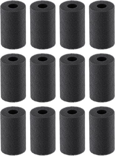 Pawfly 12 Pack éponge préfiltre Filtre Aquarium Anti-Aspiration 7 cm Couverture Mousse Rouleaux pour Petits Poissons crevettes alevins éponge Filtre de Protection pour Filtration mécanique