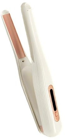 PLUZZ Piastra per Capelli 2 in 1 Professionale, Ferro da stiro per capelli, Lisciatrice e Ricci con Piastre in Ceramica, 5 Temperature Regolabili (Almond)