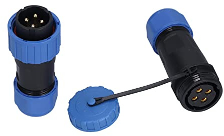 Conector de Clavija Impermeable IP68 Enchufe de Aviación, Conector de Soldadura Macho Hembra para Equipos de Comunicación, Instrumentos, Computadoras, Alarmas con Engarzado de (4
