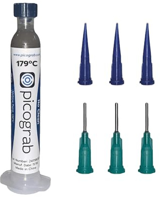 Sn64/Bi35/Ag1 T3 Lead Free Solder Paste – No Clean, 179°C Melting Point – 30g Syringe for SMT, PCB & Electronics Repair