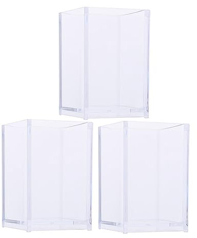 HOLIDYOYO 3pezzi Portacandele e Portapenne Acrilico Contenitori Decorativi Multifunzionale Per Scrivania e Vasi