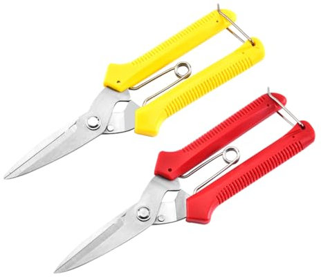 Toyvian 2pièces Sécateurs De Jardin Multifonctions Pour Branches De Fruits Rouge Et Jaune Outils Élagage Au