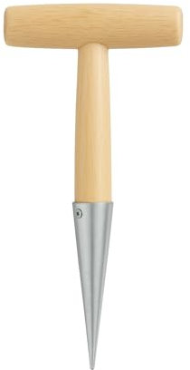 Plantoir à Bulbes Manuel 28 cm avec Pointe en Acier Inoxydable et Manche en Bois Ergonomique, Outil de Jardinage pour Planter Bulbes, Semis, Fleurs, Légumes, Précis et Résistant