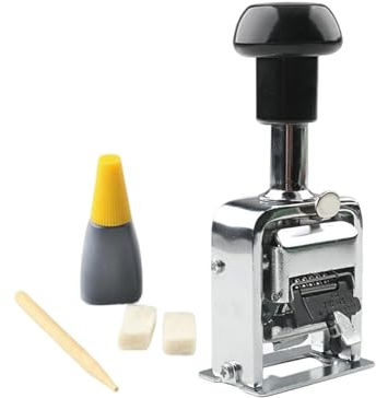 Sharplace Machine de Numérotation Automatique, Tampon Numérique Auto-Encreur, Saut Automatique à 6 Chiffres, Tampon Numéroteur pour Billets d'identification de Documents