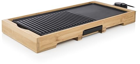 Tristar BP-2641 Bambus XL-Kombinierter Grill mit Teppanyaki-51 x 25,4 cm