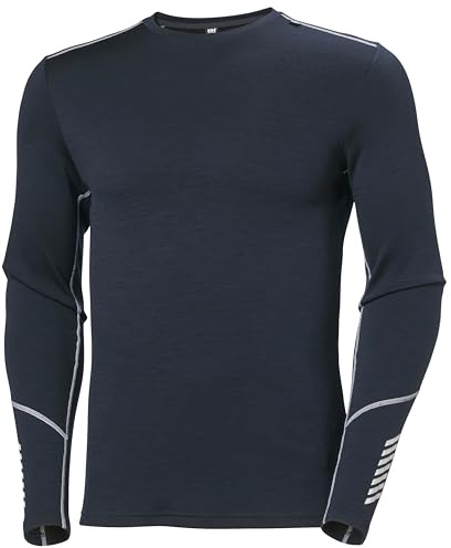 Helly Hansen Hommes LIFA Merino Poids Moyen Crew, Marine 2.0, L