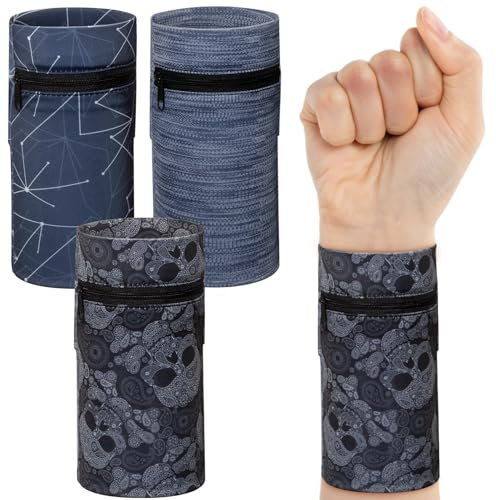 Handgelenktasche mit 2 Taschen für Handy, Handgelenktasche mit Reißverschluss zum Laufen, Wandern, Basketball, für Herren und Damen, Handgelenktasche für Schlüssel, Ausweise, Bargeld, 11,4 x 17,8 cm,