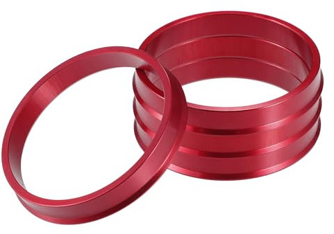 A ABSOPRO anellos centrici per Cerchi Auto OD 72.6mm a ID 67.1mm anellos centrici per Cerchi in Lega di Alluminio Rossi (Set di 4)