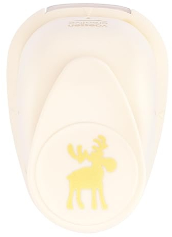 Vaessen Creative Motivstanzer Elche - 1.5 x 2.3 cm - Stanzer für Bastelpapier, Tonpapier, Scrapbookpapier oder Decoupagepapier