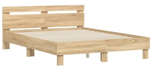 vidaXL Cadre de lit sans Matelas chêne Sonoma 140x200 cm