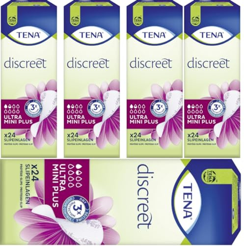 Discreet ultra mini plus Slipeinlagen Pads Damenbinden 24 STÜCK, 5 Er mit Pufai