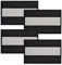 GIDWRIY 4 Stücke Reflektierende Sicherheitsflicken,Reflektierende Patches, Reflektor Klett Patch Leuchtend,Reflektor Patch,Rucksack Patches Klett,Reflektierender Aufnäher für Arbeitskleidung-schwarz