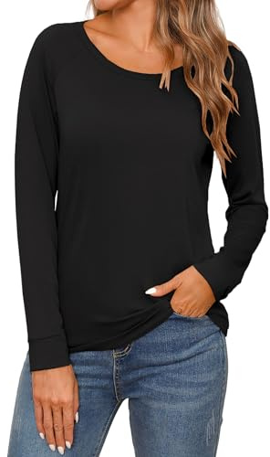 Camiseta Básica Mujer Manga Larga Camiseta Cuello Alto Algodón Cálida y Elástica Top Básico Interior Termica Casual Elástico