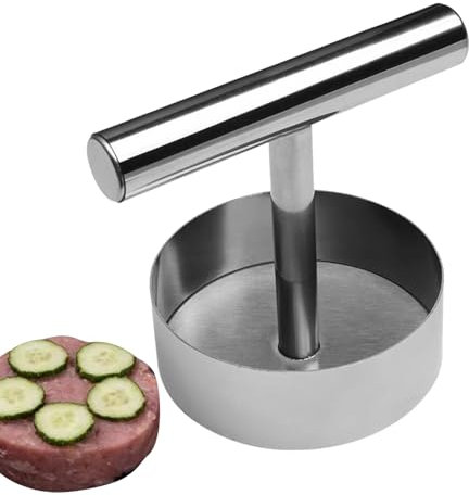 BommFu Stampo Per Hamburger | Pressa Per Carame Antiaderente Per Cucina | Attrezzo Robusto Resistente Alla Ruggine Con Stampo, Utensile Da Cucina Per Ristorante E Casa
