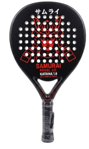 SAMURAI PADEL CO Padel Racket - KATANA 1.0 | 3K Carbon Fibre + EVA Core | Pro Paddle Racket for Adults - 360g Light & Durable - Paddle Tennis Racket