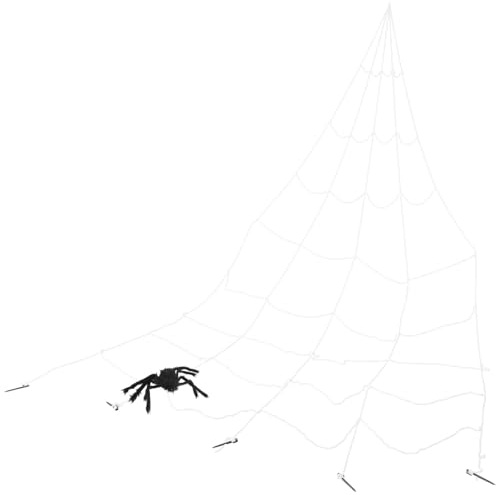 Cabilock Telaraña Gigante Decorativa para Halloween Elástica Resistente para Exteriores Diseño Único y Realista Fácil de Instalar para Fiestas y Decoración Espeluznante