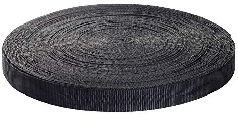50 meter x 25 mm PP-spännband – 1,4 mm tjockt – spännrem av polypropen – 50 meter långt och 25 mm brett, svart, TKB5070-svart