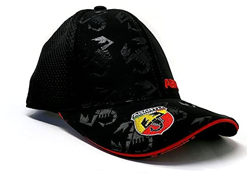 Abarth Cappellino Visiera Curva Rete, Nero