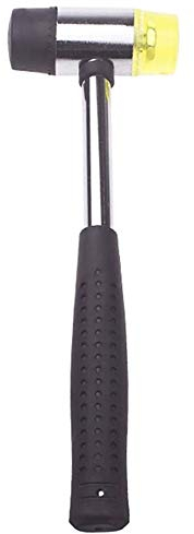 25mm/9.84in Double-Sided Soft Rubber Mallet - Plastic Hammer for Repair, Leather, Jewelry, Handicrafts and Home Improvement