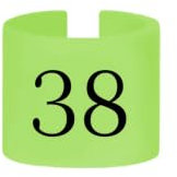 FORMA Marqueurs de Taille en Plastique, pour cintres en Fil métallique, Parfait pour Organiser Les vêtements dans la Garde-Robe et Le Magasin de vêtements, pour la Taille 38, Lot de 500 pièces