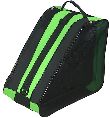 Gooyule Ice Skate Bag,Roller Skate Bags Skating Bag for Skating Enthusiast, Large Capacity Skate Bag Fits Quad Skates, Inline Skate and Most Roller Skate Accessories (Green)