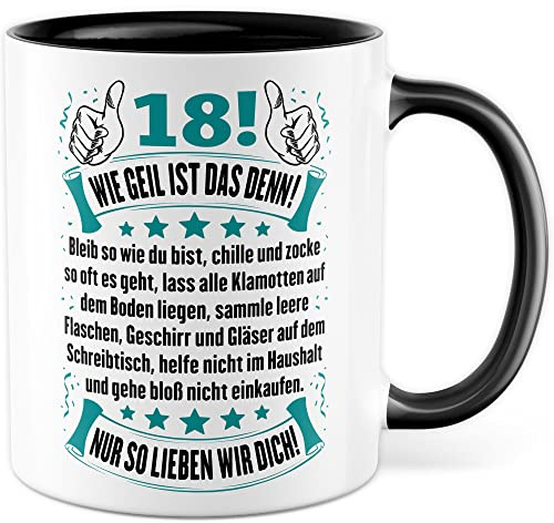 18 tazze regalo di compleanno tazza da caffè diciotto divertente idea regalo figlio figlio tazza caffè umorismo divertente scritta teen 18ter famiglia scherzo (18)