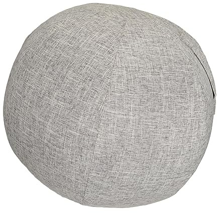 kowaku Couverture de Balle de Yoga Pilates, Couverture de Balle d'équilibre avec poignée légère Couverture de Balle d'exercice Anti-Rayures, Gris Clair 65cm