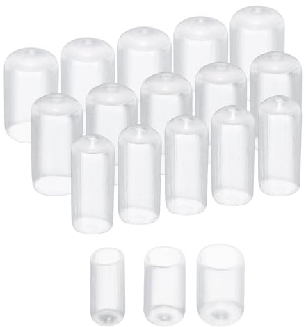QUARKZMAN 60pz Tappi Terminali in Gomma Rotondi 9/32 3/8 1/2(7mm 10mm 12mm) Coperture in Vinile Trasparenti per Protezione Filettature di Viti Assortimento Kit