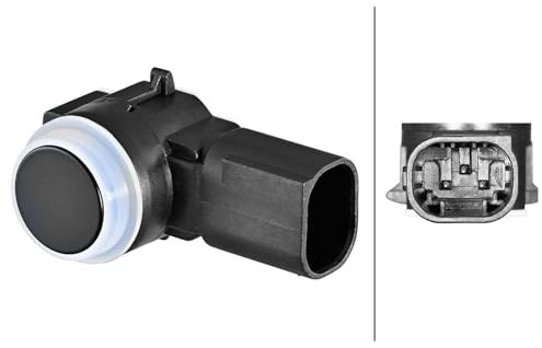 HELLA Capteur 6PX 358 270-351 - Aide au stationnement - 3 broches - Montage - Peut être peint