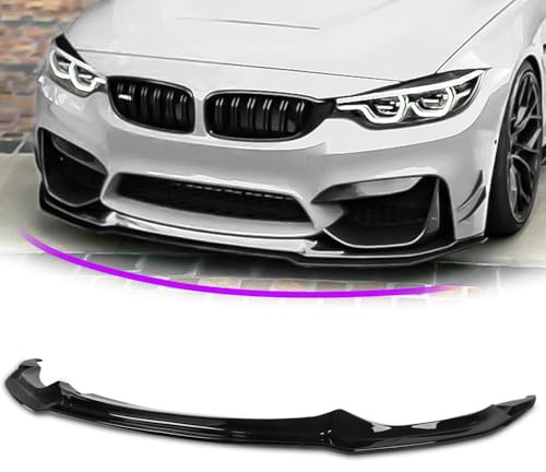 Archaic Lèvre de spoiler avant compatible avec BMW M3 F80 M4 F82 F83 2014-2020, spoiler inférieur du menton, kit d'accessoires M3 M4