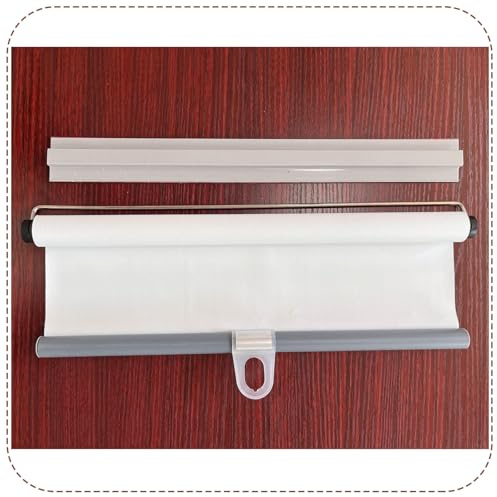 Roller Blinds No Drill,Blackout Heat Insulation Roller Blinds,60cm 80cm 90cm 100cm 110cm 120cm Wide Retractable Roller Window Shades,Portable Sun Shade Curtain for Window,White-58x150cm(22.8x59in)