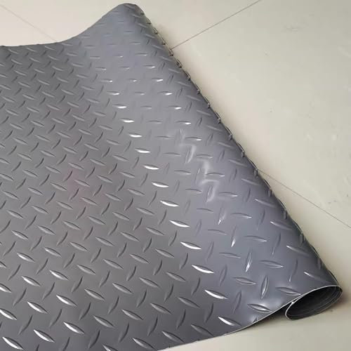Revêtement de Sol en Caoutchouc antidérapant - Tapis de Sol Usage Industriel - Protection amortissante Contre Les Chocs et l'usure pour Zones de Chargement - Breit gerippt,Gris,1.2x1m