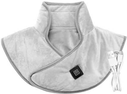 Almohadilla térmica inalámbrica con batería para cuello y hombros, calentador de cuello con 3 niveles de temperatura, cojín de calor eléctrico para el hogar, oficina, coche, viajes