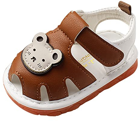 Generiska lära-gå-skor 20 breda baby – lära-gå-sandaler baby sommar sommarsandaler platta flexibel sula walkerskor lätta andningsbara utomhussandaler halkfria hållbara hälsoskor