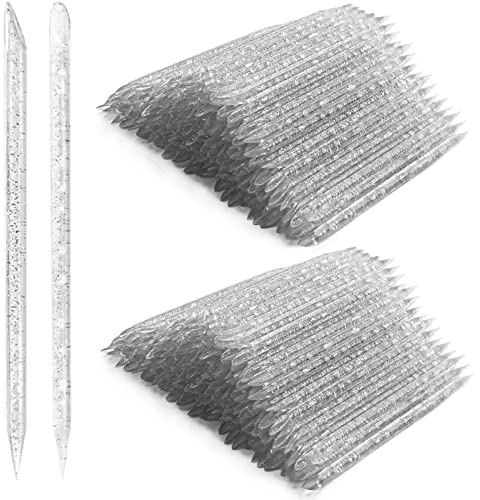 YSAFAI 200 PCS Disposable Nail Stick Cuticle Pusher bulk, Nail Care Sticks, Cleaning Cuticle Stick,Cuticle Manicure and Pedicure Stick for Fingernail, (Black)