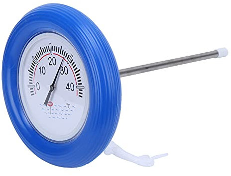 Thermomètre à Eau, Grand Thermomètre de Piscine avec Cadran Transparent en PVC Résistant et Durable pour Piscines Extérieures et Intérieures pour Aquariums et étangs à Poissons