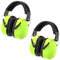 Kriogor 2 Pack Protectores Auditivos para Adultos 32dB SNR, Cascos Insonorizados para Adultos NRR 23dB, Casco Antiruido Plegables y Ajustable Protección Auditiva para Campo de Disparo, Caza